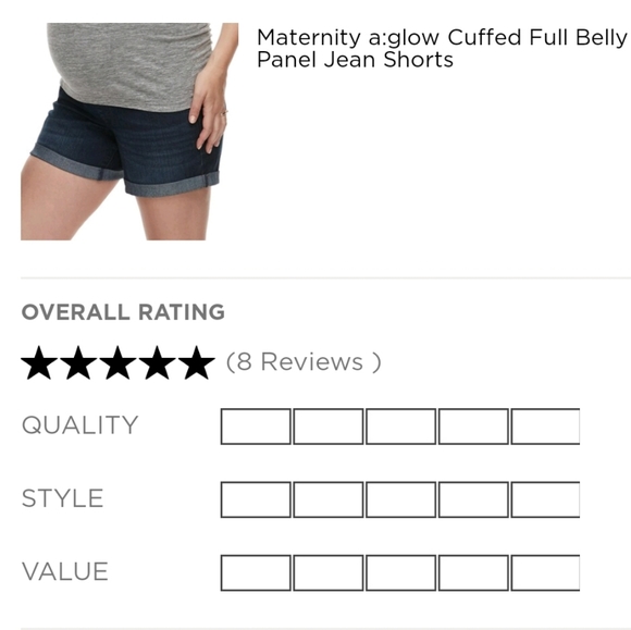 🤎 3/$35 Last 1❣️ 14m new white full belly panel Jean shorts - Picture 4 of 7